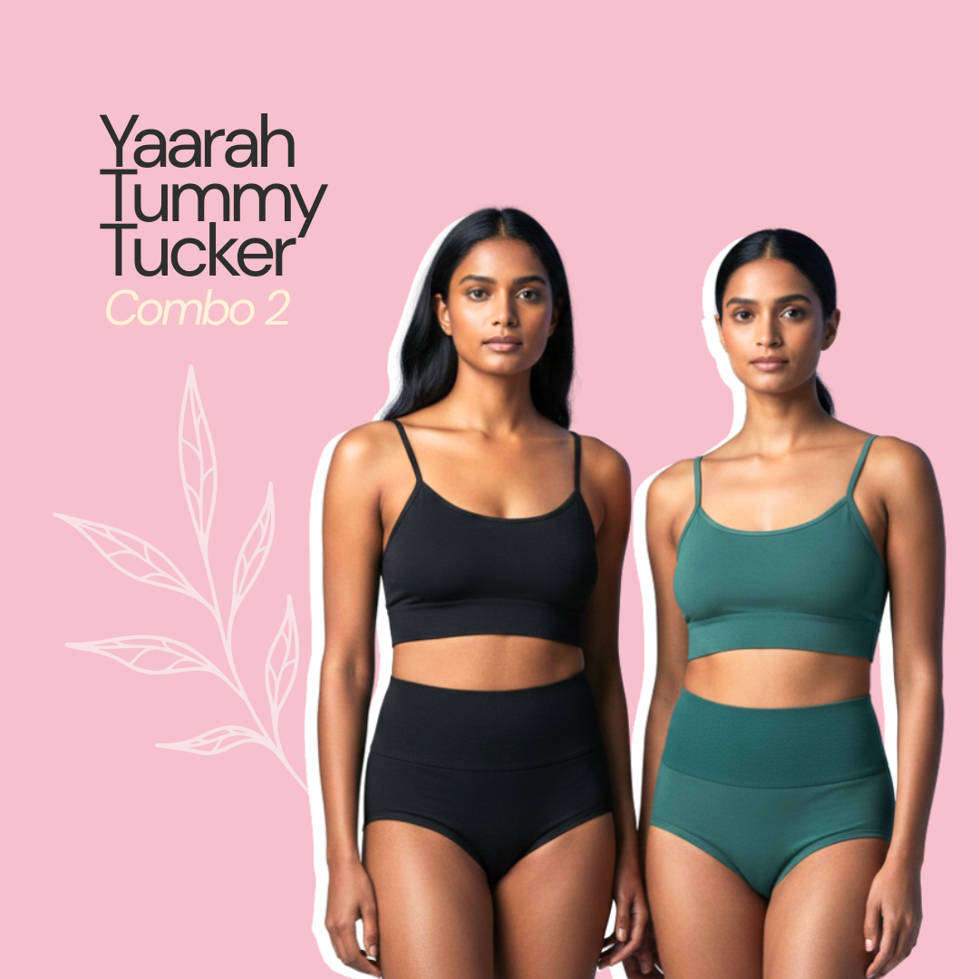 Yaarah Bamboo Tummy Tucker - Combo -2 (Black and Green)